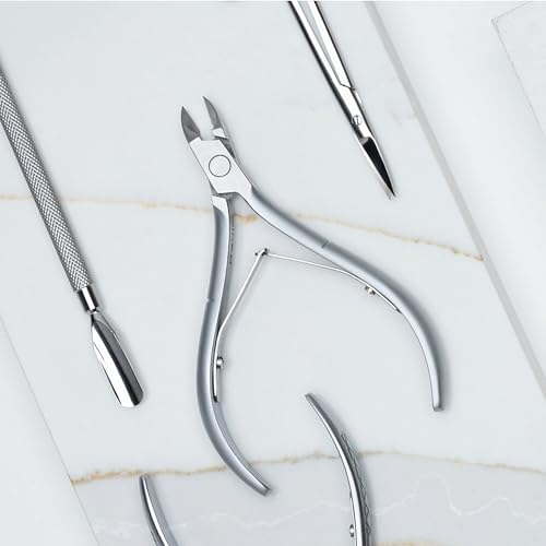 NGHIA Cuticle Nipper - D-07 JAW 16 | Stainless Steel | Durable and Sharp | Ergonomic Design | Grey Plated | Ideal for Salons and Home Use
