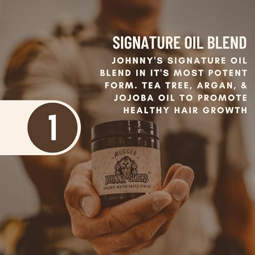 Water Based Pomade | Strong Hold, High Shine, Organic Styling for Men | Promotes Healthy Hair Growth & Helps Hydrate Dry Skin (Original, 4 Ounce) US Made, Veteran Owned