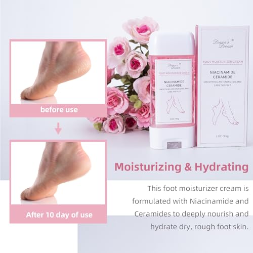 DIANA'S DREAM Foot Cream Moisturizer, Dry|Cracked Foot Repair Ultra-Hydrating Foot Cream Moisturizer, Foot Repair Skin Healing Ointment for Cracked Heels and Dry Feet, 3 oz (1)