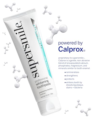 Supersmile Professional Teeth Whitening Toothpaste - Fluoride Free for Visibly Brighter Smile - Whitens up to 6 Shades