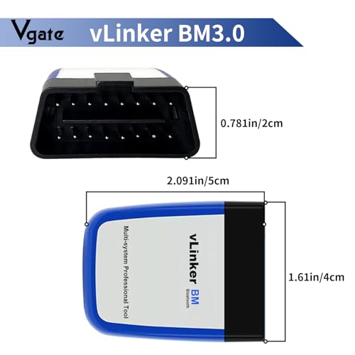 Vgate vLinker BM3.0 Bluetooth OBD2 Scanner Diagnostic Tool for Bimmercode | Code Reader OBD Adapter BMW Android Windows - size: BM3.0-Android & Windows
