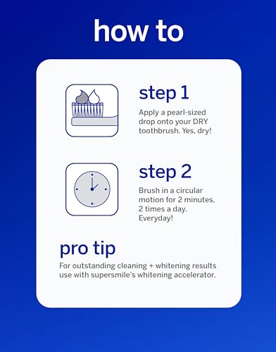 Supersmile Professional Teeth Whitening Toothpaste - Fluoride Free for Visibly Brighter Smile - Whitens up to 6 Shades
