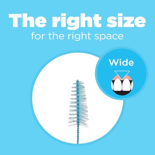 GUM Proxabrush Go-Betweens Refills - Wide - Compatible with GUM Permanent Handle - Reusable Interdental Brushes - Soft Bristled Dental Picks, 16 Count