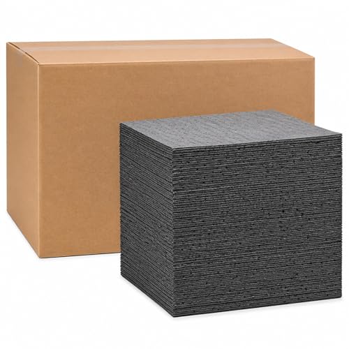 100 Pcs Oil Absorbent Pads Bulk Heavy Weight Dimpled Garage Absorbing Pad Water Absorbent Mat Trimmable Oil Spill Mat for Garage Floor Workshop Auto Fluid Cleanup (13.5 x 17.5 Inch,Gray) - color: Gray, size: 13.5 x 17.5 Inch