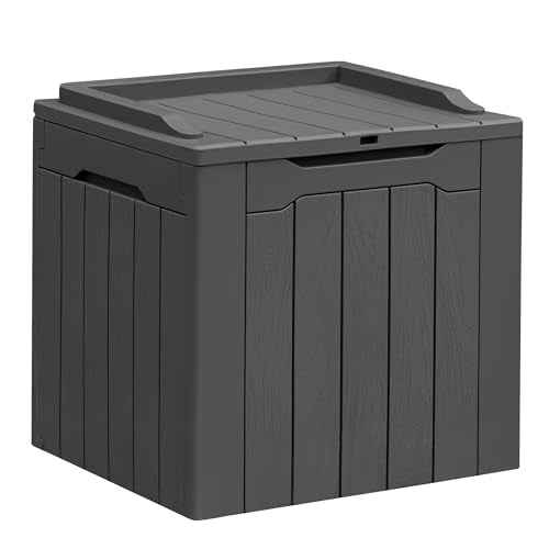 31 Gallon Resin Deck Box All Weather Outdoor Storage Boxes for Patio Furniture Set