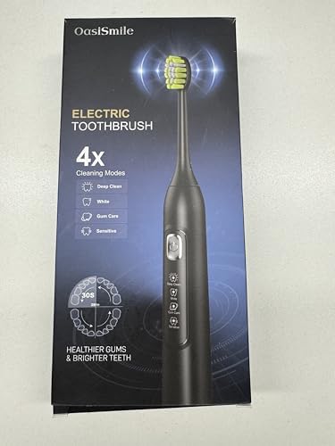 Electric Toothbrush for Adults, 42000 VPM Deep Clean Sonic Toothbrush with 6 Brush Heads, 4 Modes, IPX7 Waterproof Rechargeable Toothbrushes for 120 Days, Built-in 2 Mins Smart Timer (Blue)