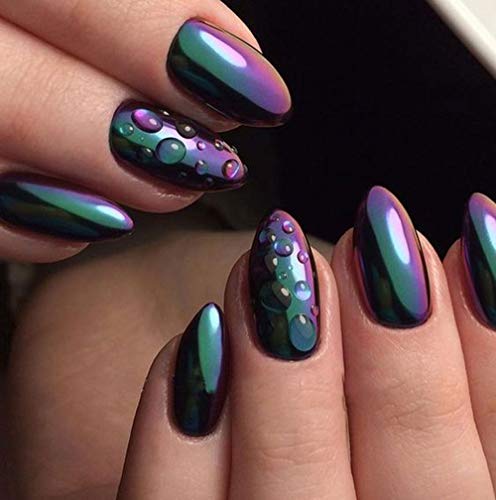 Pretty Diva Chameleon Chrome Nail Powder - Ombre Chameleon Powders Chrome Nail Pigment Mirror Finish, Color Shifting Chrome Nail Pigment with Multi-chrome Nail Powder - Fairy