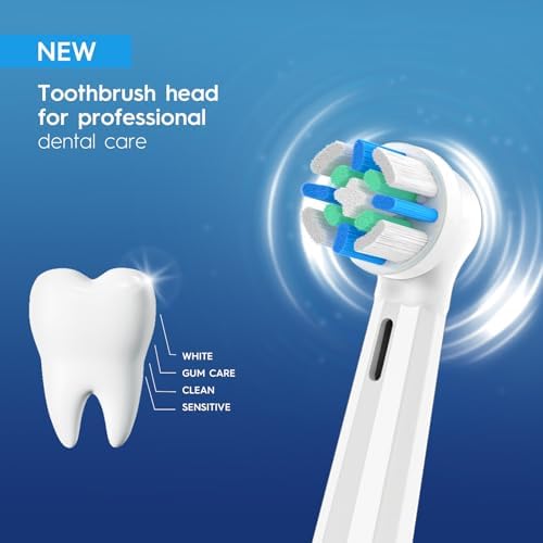 12 Pack Smart Cleaning IO Replacement Heads Compatible with Oral B iO 2 3 4 5 6 7 8 9 10 Series Electric Toothbrush, Brush Heads Compatible with Oral B iO Electric Handles (Black/White)