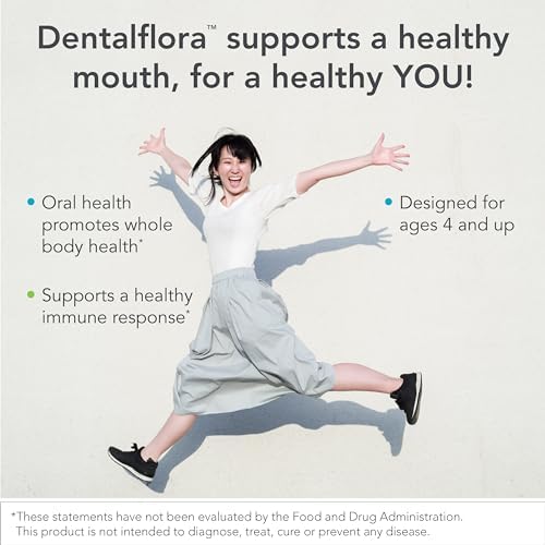Bio-Botanical Research Dentalflora Oral Probiotic - Supports Oral Microbiome & Teeth Care - Helps Reduce Formation of Dental Plaque - Breath Freshener for Women, Men & Kids (30 Mint Fresh Tablets)