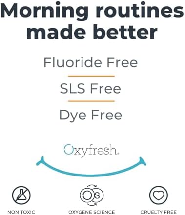 Oxyfresh Premium Maximum Fresh Breath Lemon Mint Toothpaste - Clean Teeth & Fresh Breath - Natural Essential Oils & Natural Xylitol to Help Fight Tartar - SLS & Fluoride Free, 3-5oz