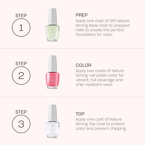 OPI Nature Strong Natural Origin Nail Polish | Opaque Bright Red & Orange Crème Eco-Friendly Nail Polish | Plant Based, Vegan, Cruelty Free