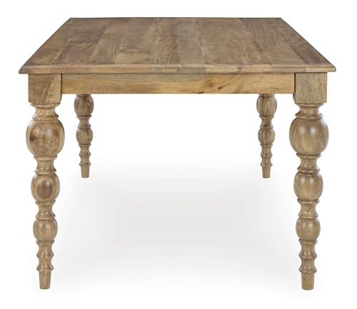 Signature Design by Ashley Rybergston Casual Dining Table with 4 Legs, Light Brown