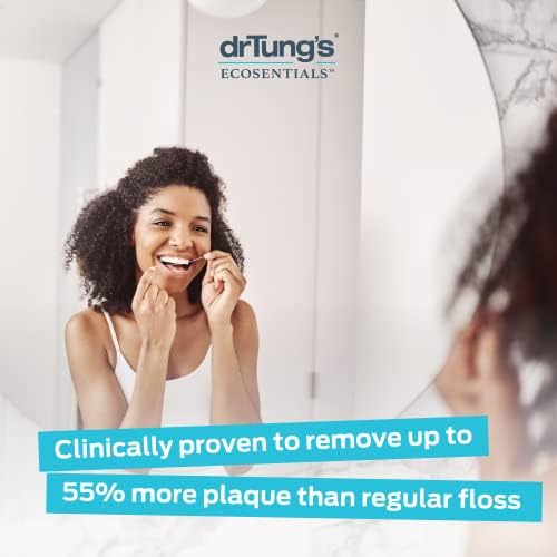 DrTung's Smart Floss - Natural Floss, PTFE & PFAS Free Floss, Gentle on Gums, Expands & Stretches, BPA Free - Natural Dental Floss Cardamom Flavor (Pack of 3)