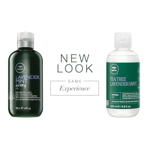 Tea Tree Lavender Mint Defining Gel, Lightweight Frizz Control, For Coarse, Curly + Dry Hair