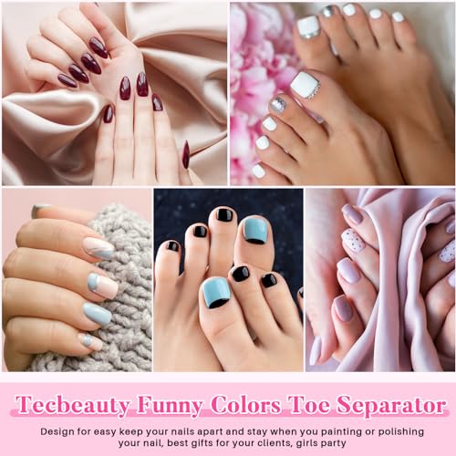 Mumufy 1000 Pcs Individual Pedicure Toe Separators Soft Foam Toe Spacers Comfortable Finger Toe Dividers Pedicure for Women Men Girls Manicure Feet Nail Polish Art Painting Spa (Multicolor)