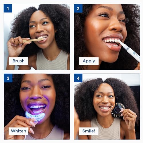 SNOW Diamond Dissolving Teeth Whitening Strips - Gentle & Enamel Safe White Strips for Teeth Whitening, at-Home Dental Hygiene & Tooth Care with Hydroxyapatite - 14 Ct