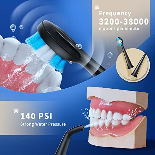 Water Floss Electric Toothbrush, Four-Mode Three-in-one Dental Cleaning Set, More Functions, Better Protection of Teeth