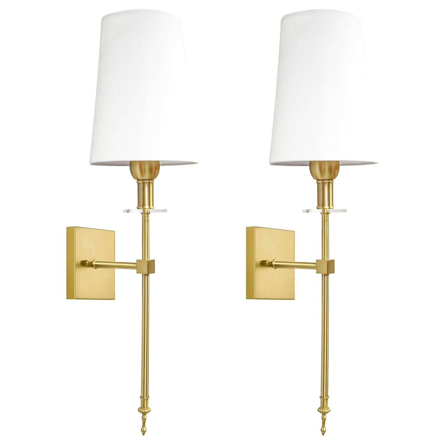 TOOTOO STAR Slim Wall Light Battery Operated Sconce Set of 2,not Hardwired Fixture,Battery Powered Wall Sconce with Remote Dimmable Light Bulb,for Living Room,Bedroom,Bathroom,Hallway