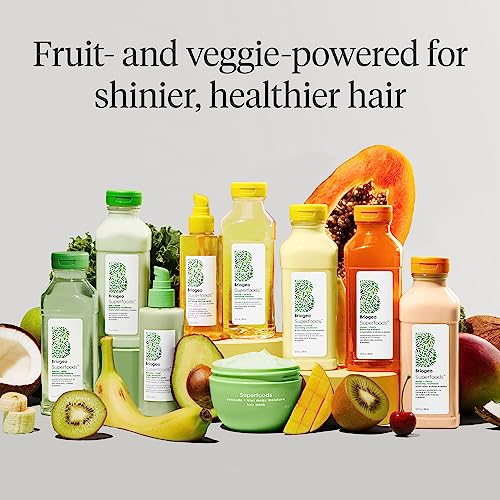Briogeo Superfoods Mango + Cherry Balancing Shampoo, Replenish Dull, Dry Hair and Balance Oil for Oily Hair, Controls Oil and Nourished All Hair Types and Textures, Vegan, Cruelty-Free