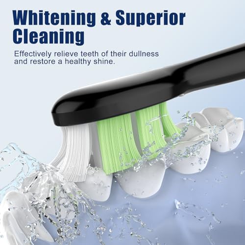 Replacement Heads for Philips Sonicare Diamondclean Sonic Toothbrush Heads Compatible with DiamondClean,FlexCare,C3 G3 W3 C1 C2 G2 Black 8 Pack