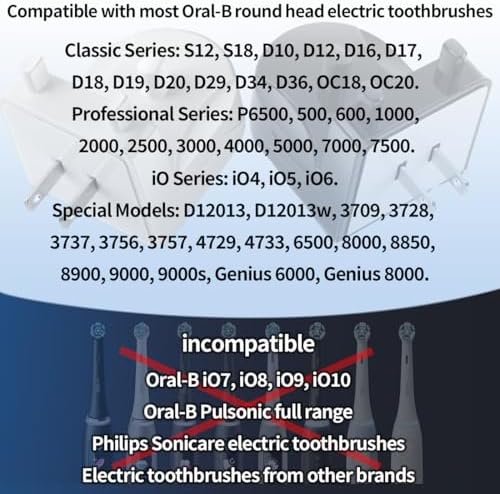 Wall Charger for Oral-B Braun Electric Toothbrush, Toothbrush Outlet Charger for Oral-B/Braun Most Models（Excluding iO 7/8/9/10 and Pulsonic Series） White