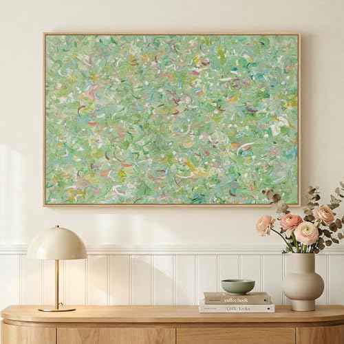 Framed Green Colorful Abstract Wall Art