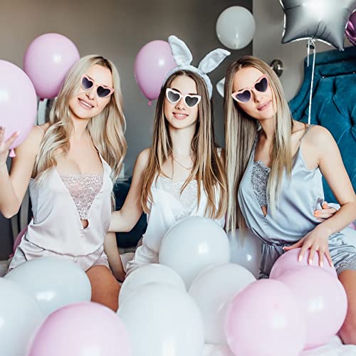 Satin Bridesmaid Scrunchies Bachelorette Hair Ties Set of 12 sunglasses Bridal Shower No Damage Hairties ideas Gift for Wedding Party Favors Bridesmaid Proposal Gifts (White&Sage Green)