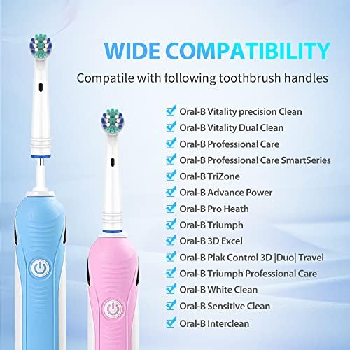 Replacement Toothbrush Heads for Oral B Braun(Individually Packaged),8 Pack Professional Electric Toothbrush Heads Compatible with Oral B 7000/Pro 1000/9600/ 5000/3000/8000 (8 Count)