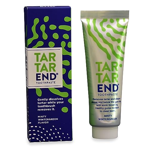 Toothpaste for Tartar Removal - Tartar Control Toothpaste to Remove Tartar and Plaque from Teeth at Home and Prevent Tartar and Plaque Buildup - 3.4 oz Tube, 1-Pack (Minty Wintergreen)
