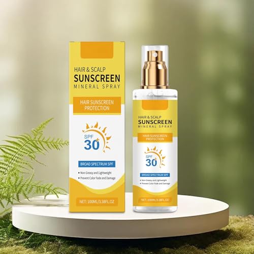 Ultimate Hair & Scalp Sunscreen Spray SPF 30 | Color-Safe UV Blocker for Dyed/Highlighted Hair | Weightless Non-Greasy Protection | Beach & Pool Essentials | Coconut Enriched Scalp Shield (2)