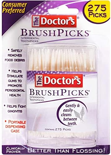 The Doctor's BrushPicks Interdental Toothpicks, 275 Count (Pack of 3)