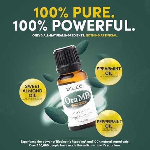 OraMD Original Tooth Oil - Healthy Gums, Fresh Breath and Helps with Sensitive Teeth - All-Natural Solution Better Than Mouthwash (1-Pack)