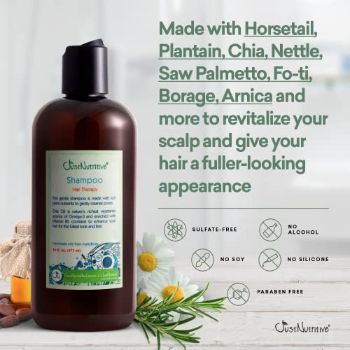 Hair Loss Shampoo | Hair Regrowth Shampoo For Thinning Hair | Hair Growth Product For Men and Women | Just Nutritive | 16 Oz