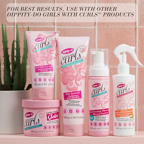 Dippity Do Girls with Curls Leave-In Curl Defining Cream - Anti-Frizz Styling Cream for Curly & Wavy Hair - Includes Shea Butter & Coconut Oil to Strengthen & Protect - 125 mL/4.2 fl oz - 2 Pack