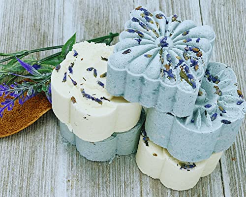 TRANQUILITY Shower Bombs w/Mesh Bomb Bag & Shower Hook | Relaxing Shower Steamers | Mothers Day Gift, Relaxation Birthday Gift, Stress Relief and Luxury Christmas Gift, Lavender Shower Bath Bombs