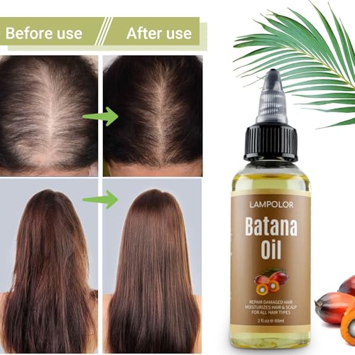 RAW Batana Oil for Hair Growth, Dr Sebi Organic Unrefined Batana Oil from Honduran, 100% Pure & Natural Hair Growth Oil for Thicker & Stronger Hair - 4 FL OZ