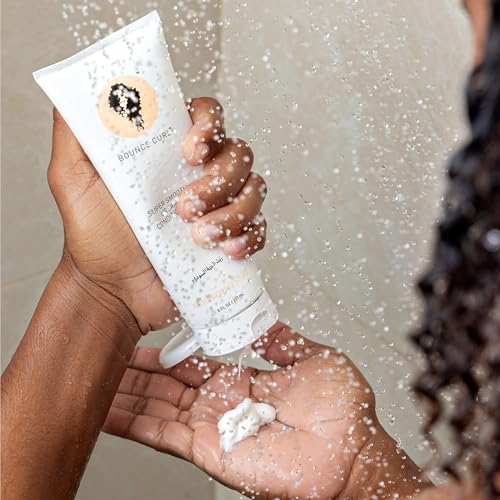 Bounce Curl Super Smooth Cream Conditioner, Lightweight Conditioner Infused with Aloe & Safflower Oil, Hydrating Formula For Fine and Medium Hair Textures, Color Safe & Vegan (8 oz)