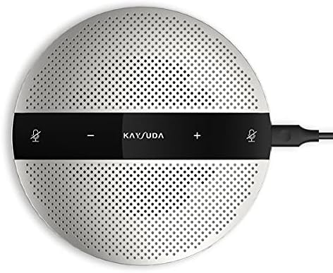 USB Speaker Phone 360° Omnidirectional Microphone Portable Conference Speakerphone Echo Cancellation for Teams, Zoom, VoIP Calls, Webinar, Phone, Call Center, Recording