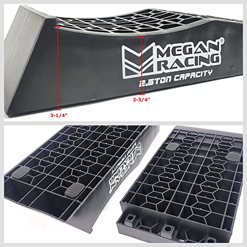 Megan Racing 2PCS Universal Low Profile Drive-On Detachable Auto Service Ramp
