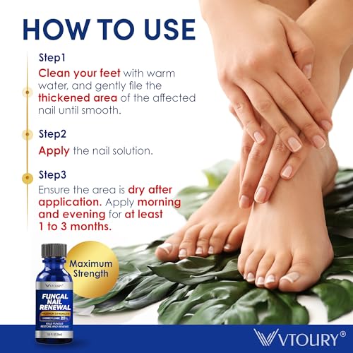 Toenail Fungus Treatment Extra Strength – Nail & Toe Solution with Undecylenic Acid 25% and Tea Tree Oil
