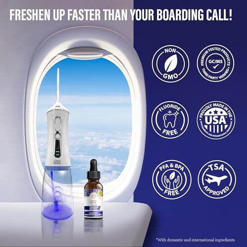 GuruNanda Advanced Water Flosser 2.0 with UV Mode & Concentrated Mouthwash Duo - Fresh Breath & Thorough Plaque Removal for a Brighter Smile