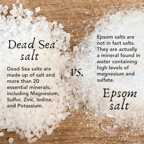 One With Nature 100% Pure Dead Sea Salt for Bath, 5lb Unscented. Dead Sea Salt is high in Essential Minerals, Such as Magnesium, Sulfur, Zinc, Potassium. Exfoliates, Nourishes Skin, Helps Restore pH