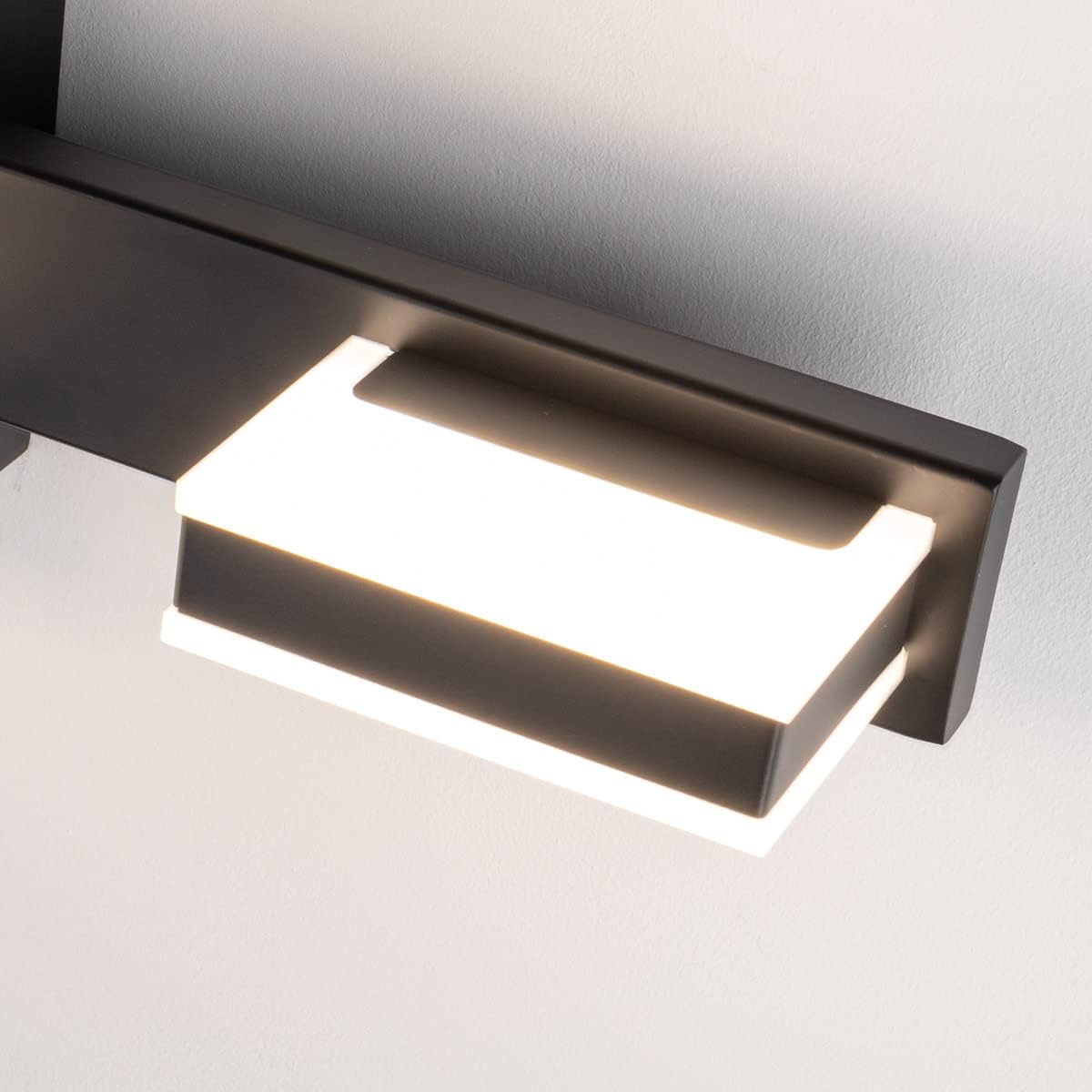 mirrea 20" 3 Light 3CCT LED Black Bathroom Vanity Light Fixture