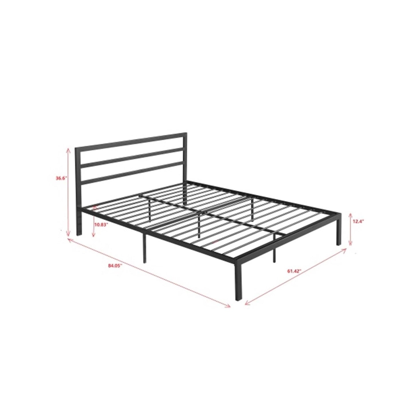 Platform Bed Frame with Strong Metal Support, Solid and Stable, Noise Free, Easy Assembly,for Bedroom