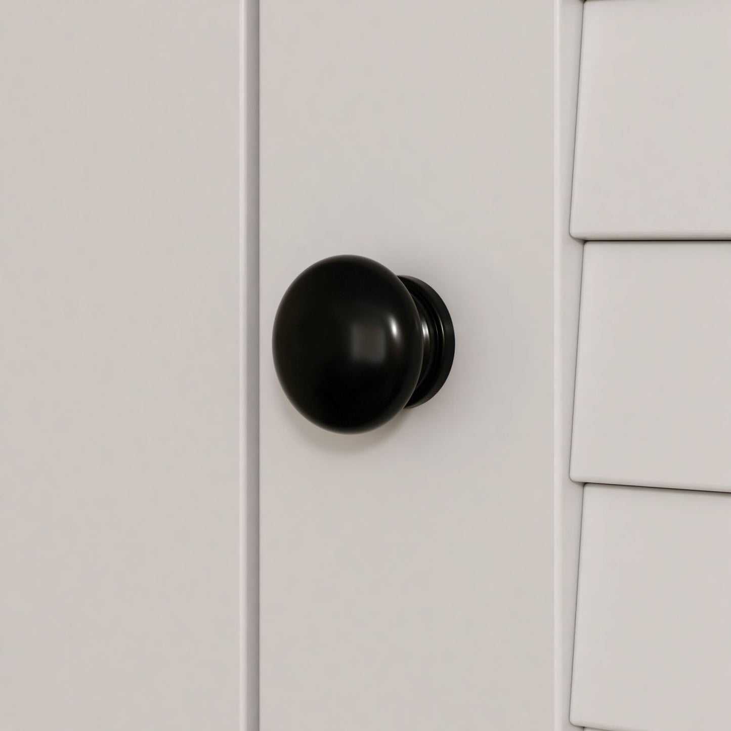 MOUMON 4 Shutter Door Wardrobe with Shelves and Drawers, Armoire Wardrobe Closet with 2 Hanging Rods, for Bedroom White 59”W x 19”D x 70.9”H