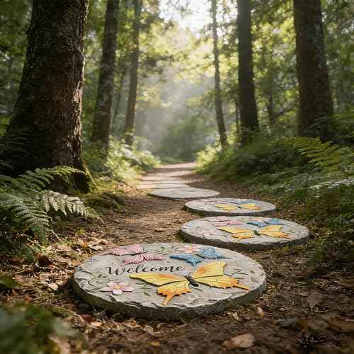 Butterfly Garden Stepping Stones Outdoor 0.75 * 10 * 10 Inch