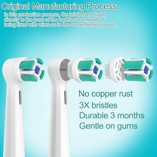 Replacement Heads Compatible with Oral B iO Electric Toothbrush, Soft Toothbrush Heads Fit for Oral-B iO 2/3/4/5/6/7/8/9/10 Series with Covers (White, 8 Count (Pack of 1))