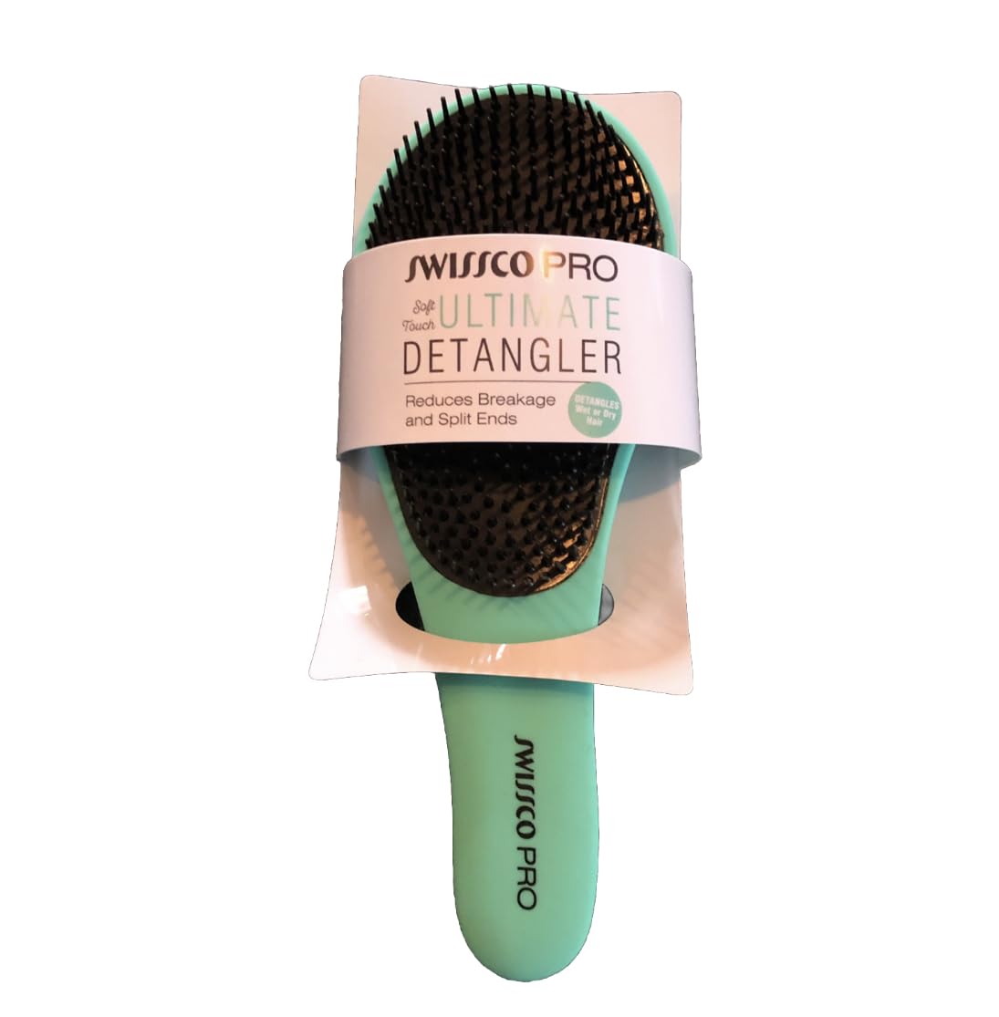 Swissco Pro Soft Touch Ultimate Detangler Hair Brush (Teal)