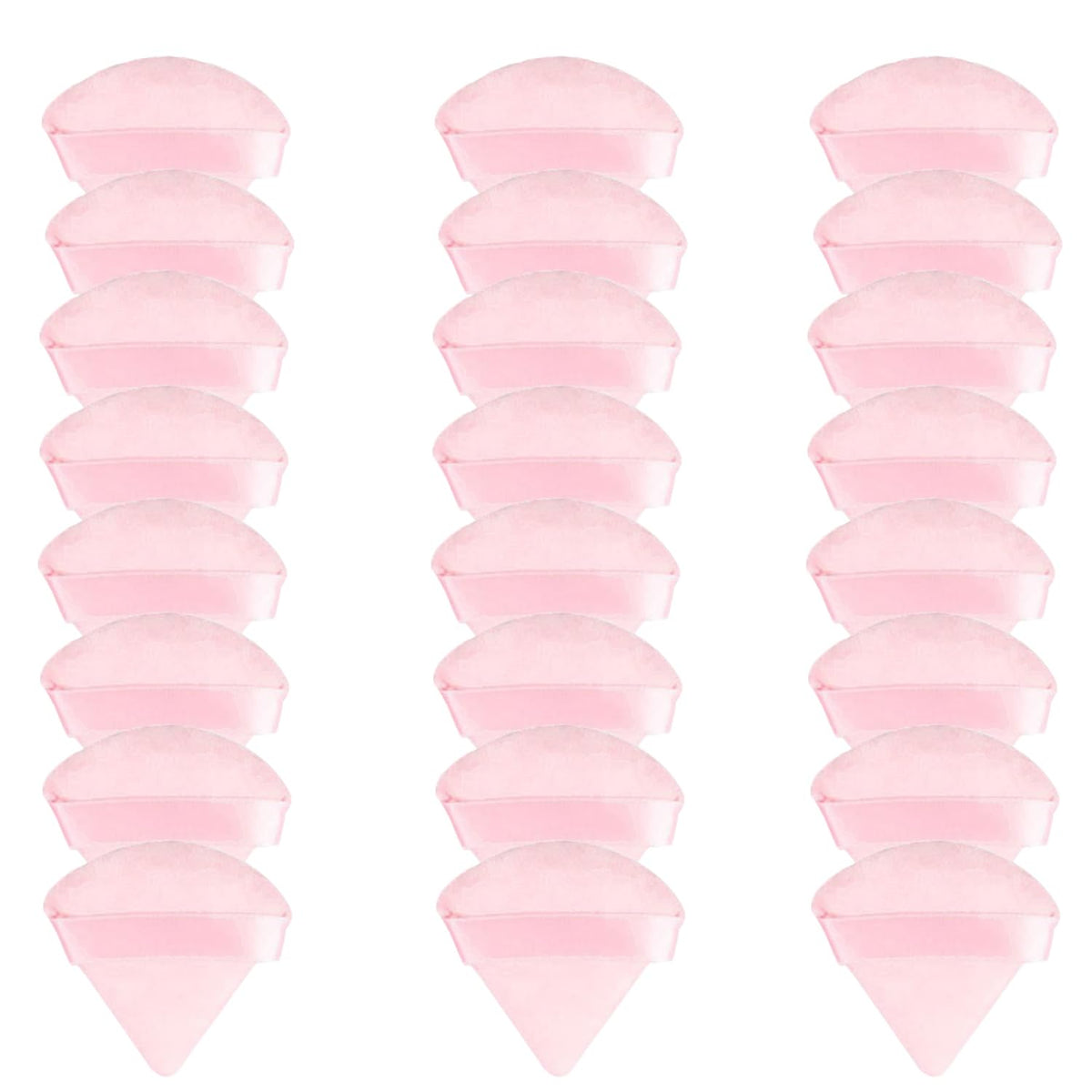 24 Pcs Triangle Powder Puff, Cotton Makeup Puff, Washable Face Powder Puff (24LP), Christmas Gifts Stocking Stuffers for Women Girls