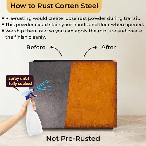 Corten Steel Style Planter Box